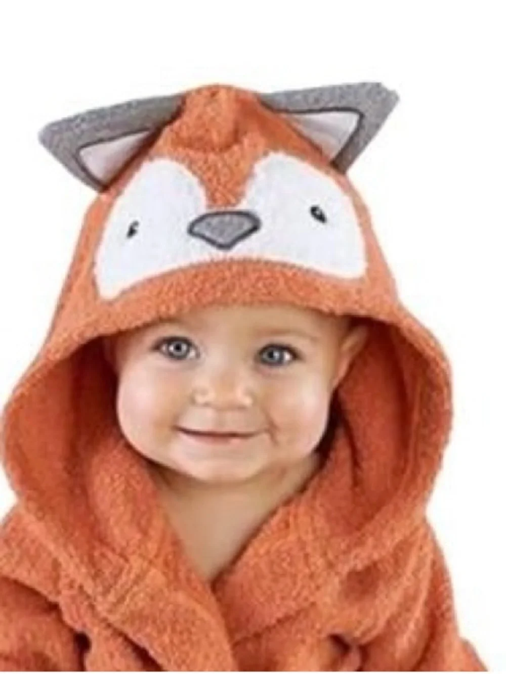 Kids Fox Hooded Swim Coverup Organic Cotton